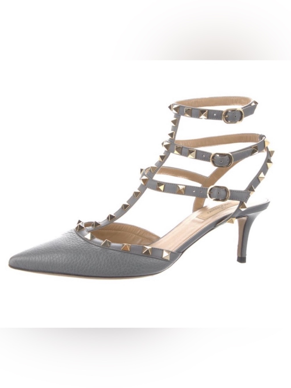 Valentino Garavani Grey Gray Rockstud Heels Shoes